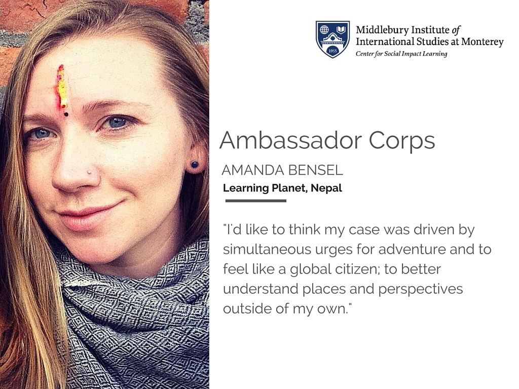 Amanda Bensel Ambassador Corps 