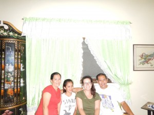 Host Family Photo.  From Left: Ate Jasmin, Jamie (Boneg), Me, Kuya Jun