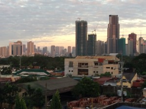 View of Metro Manila from the roof of my hotel.