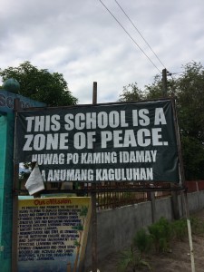 These signs can be found in front of schools all over Mindanao