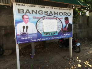 A sign outside the Consortium of Bangsamoro  Civil Society counting down days till the decision on BBL is made.