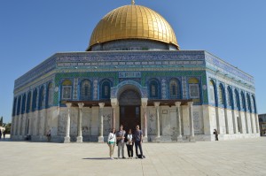 At the Temple Mount, Jerusalem with Peacebuilder Fellows Ally and Lukas and CCS alum, Kirill.