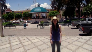 With my "ranchero" hat in the "plaza" of Villa Guerrero (Jalisco).