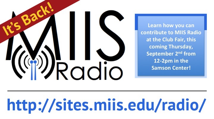 Welcome back to MIIS Radio! | MIIS Radio